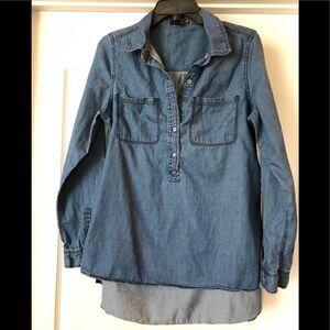 JW style denim blouse